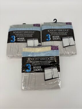Knightsbridge Lot o3 Men's 3-Pack Boxer Shorts - Comfortable Cotton Blend